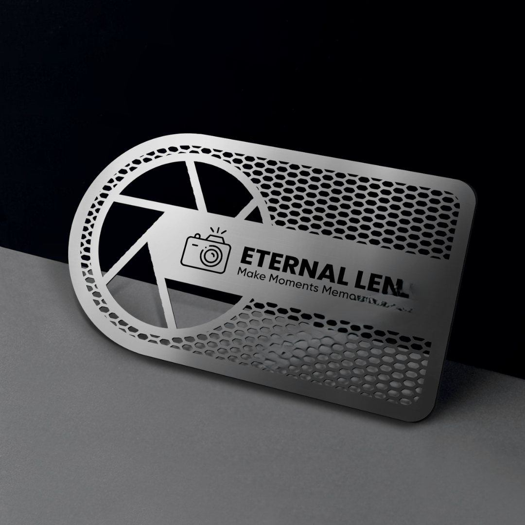 Silver Colored Metal visiting card